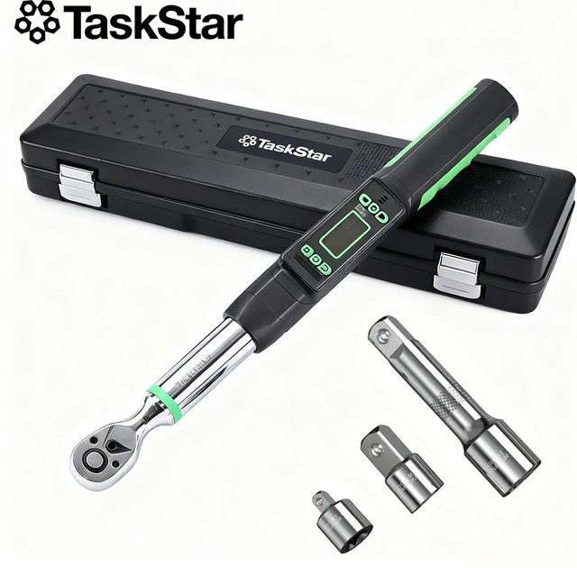TaskStar Digitaler Drehmomentschlüssel mit 3/8-Zoll-Aufnahme, LCD-Display, Genauigkeit ±2 %, 0–220 Nm/0–162 ft-lbs - Bild 1