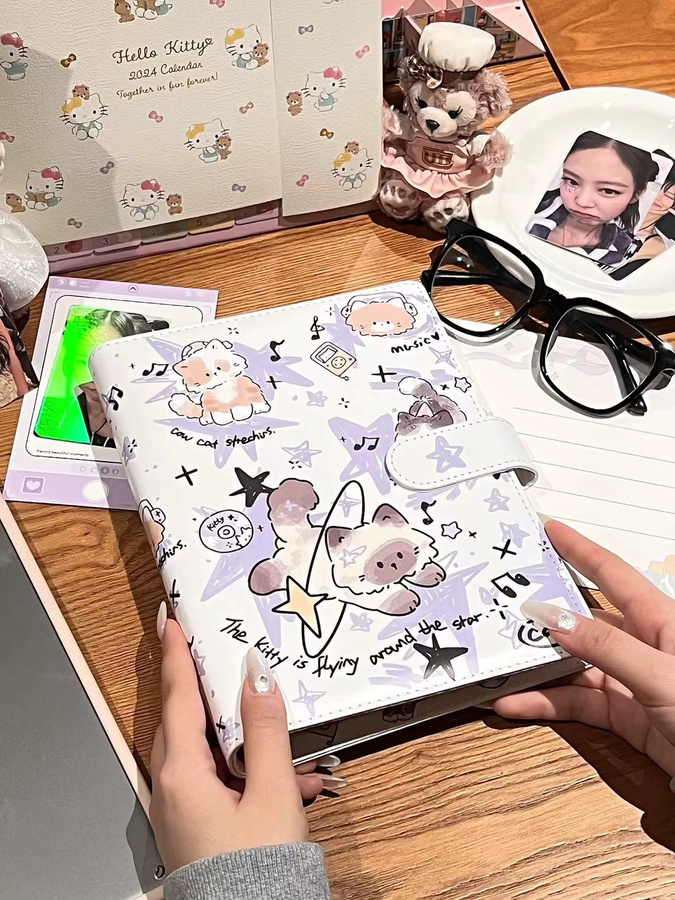 Stars & Cat A5 Kartenordner aus wasserfestem PU-Leder für Kpop Fotokarten und Idol-Sammelalben - Bild 5