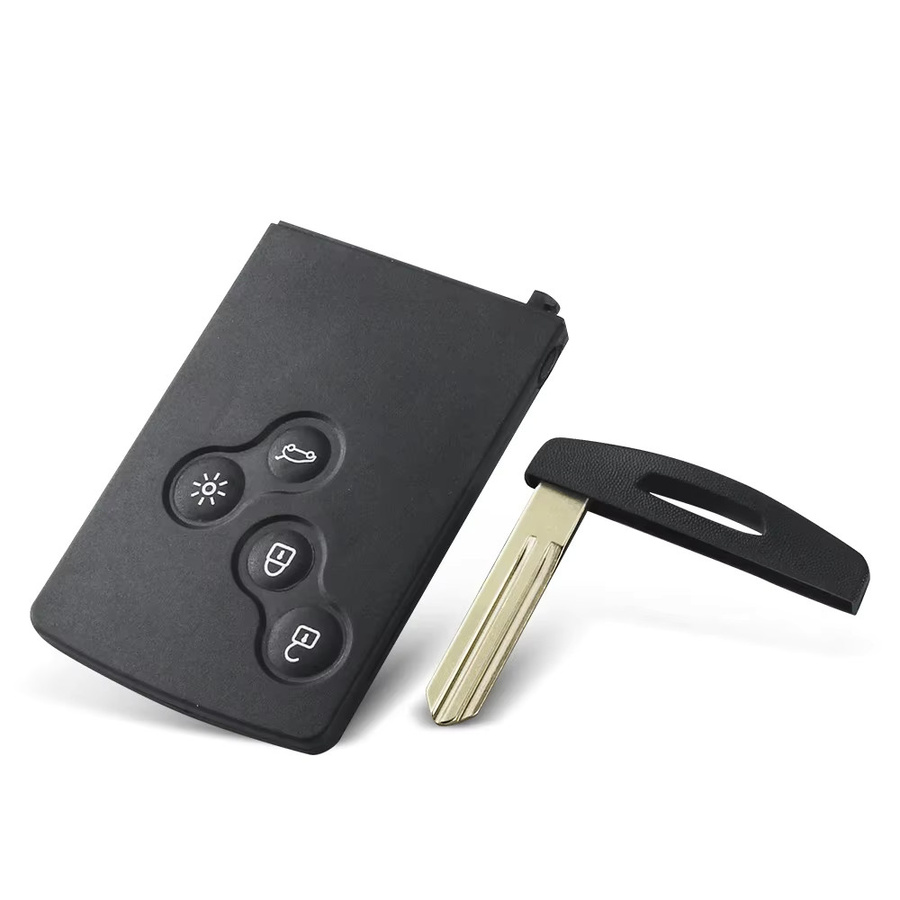Keyyou Auto Fernbedienung Schlüsselkarte mit 4 Tasten und PCF7952 Chip, 433MHz, Schwarz, für Renault Megane III, Laguna III, Koleos und Clio (2011-2016) - Bild 2