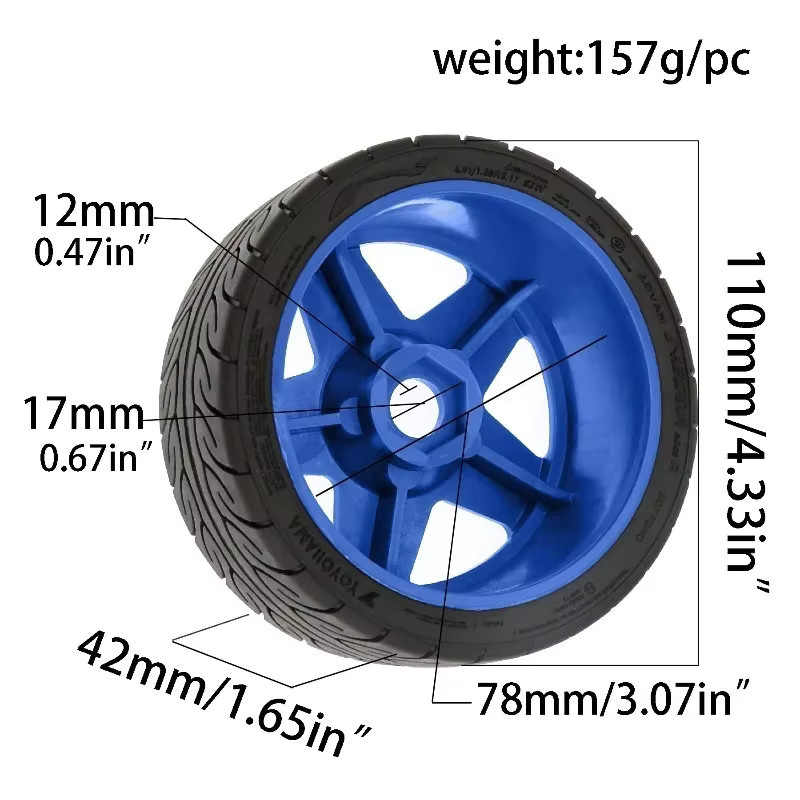 TIMEA RC Rallye Off-Road Buggy Reifen Rad, 4-teiliges Set - Bild 2