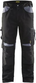 Blakläder Bundhose Handwerk in Schwarz/Grau mit Kniepolstertaschen und Cordura-Material, Konfektionsgröße 50 - Bild 1
