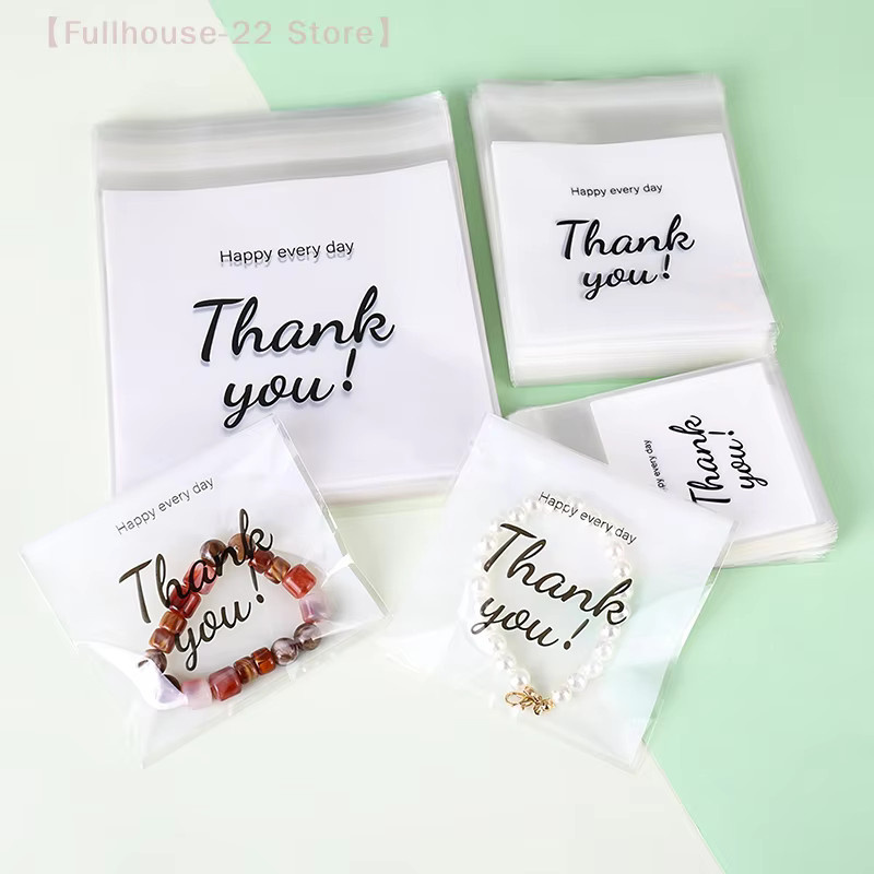 50 Stück transparente selbstklebende Plastiktüten von DANKE für Schmuck, Kekse und Geschenke - Bild 2