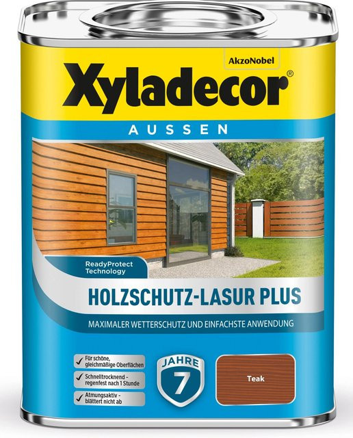 Xyladecor Holzschutz-Lasur Plus Teak Braun 0,75 l - Bild 1