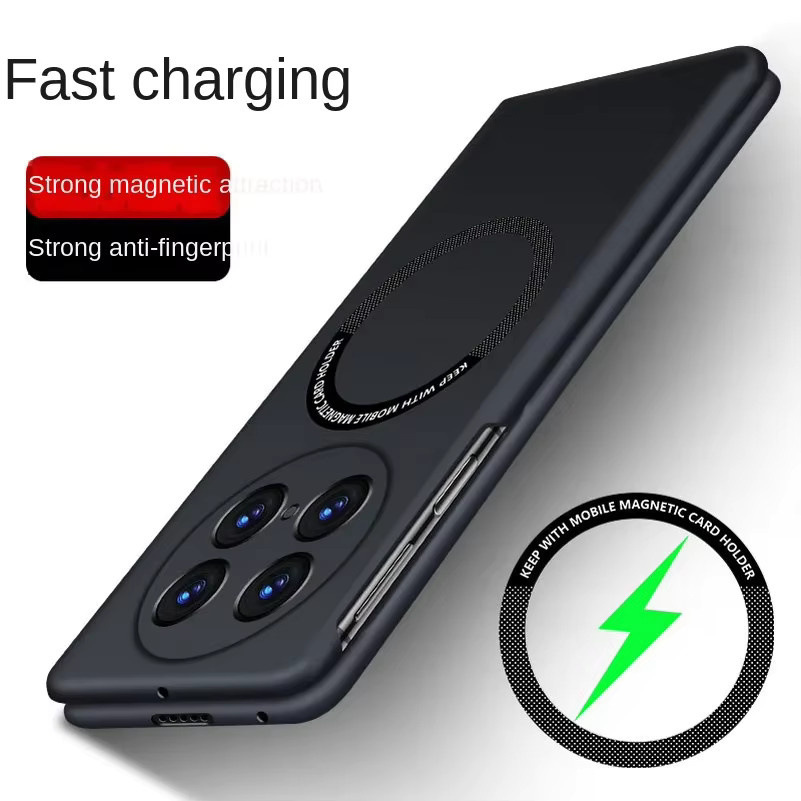 Luxus magnetische Handyhülle für OPPO Find N5, N3 und N2, ultradünne rahmenlose Schutzhülle mit MagSafe Kompatibilität, stoßfest, in Schwarz oder Blau - Bild 2