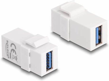 Delock 87832 USB-Einbaumodul Keystone USB-A in Weiß - Bild 1