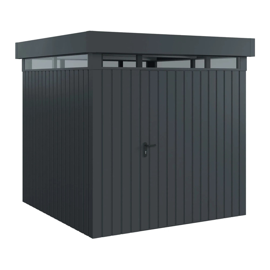 EcoStar Gerätehaus Euroline mit Pultdach und Lichtband in Anthrazit, B: 229 cm, T: 227 cm - Bild 2