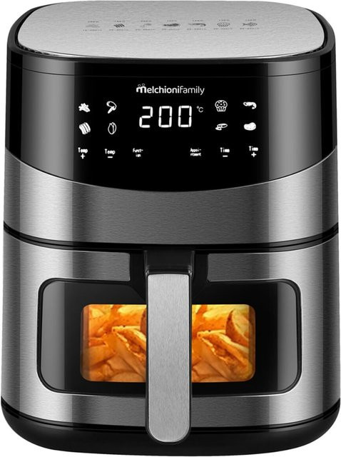 Melchioni Family ARIANNA Heißluftfritteuse mit LED-Display, Silber, 6,5 l - Bild 1