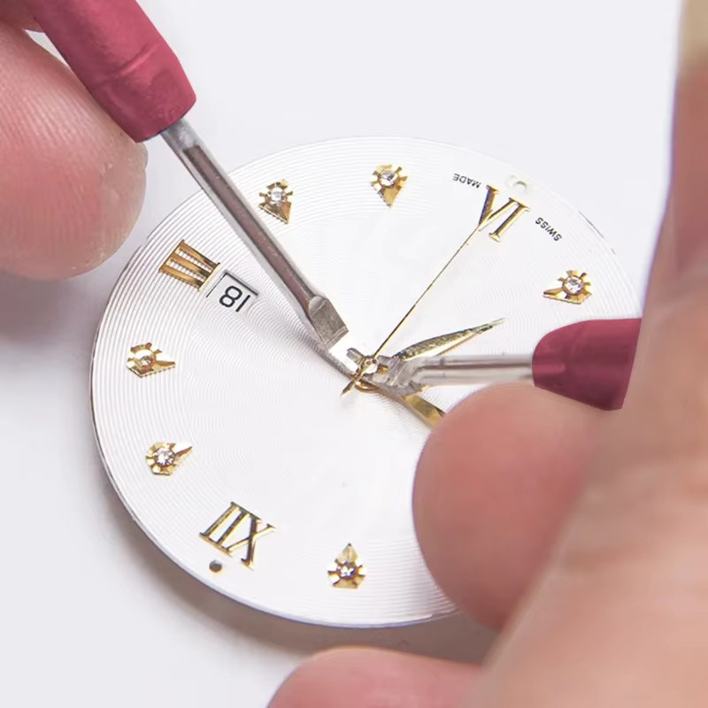 CAOWTAN Uhren-Reparatur-Zubehör, Uhr-Nadel-Hebel, Rot Blau - Bild 5