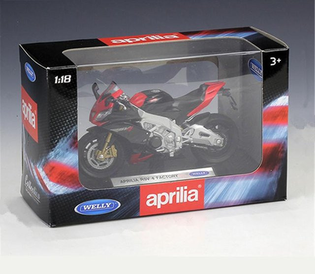 Welli Aprilia Rsv 4 Factory Sportmotorrad Modell, 1:18, Metall, ab 3 Jahren - Bild 1