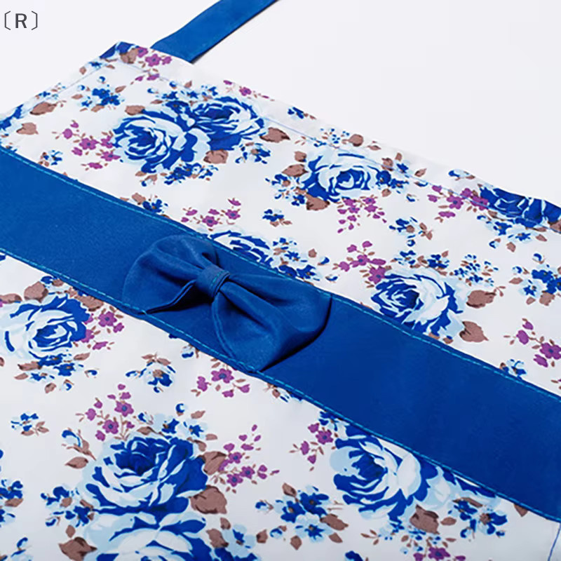 itariaR ParqueFloral Baumwoll-Canvas-Schürze für Damen in Rot, wasserdicht und ölbeständig mit Taschen und verstellbarem Taillengürtel - Bild 3