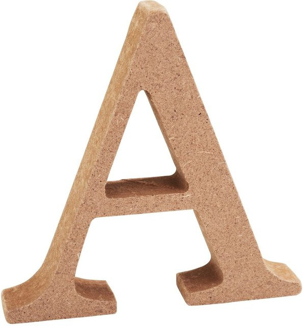 VBS MDF-Holz Buchstabe A in Braun, Höhe: 8,0 cm, Breite: 1,5 cm - Bild 1