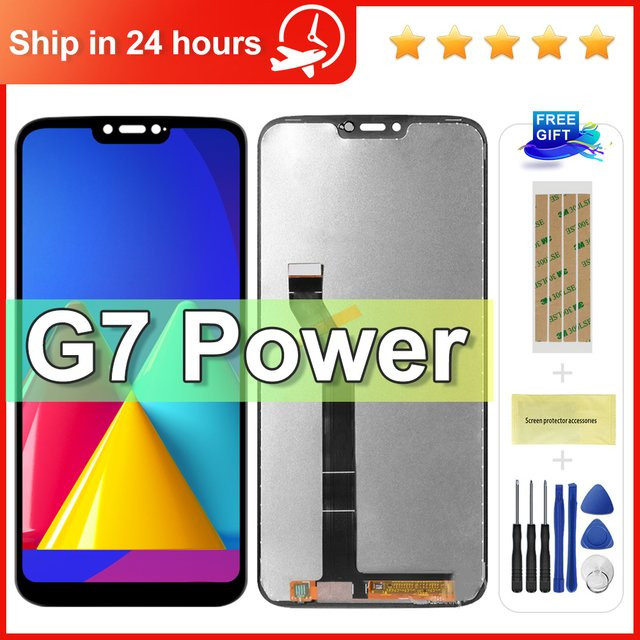 Motorola Moto G7 Power LCD-Display Ersatz mit Rahmen in Schwarz für 6.2 Zoll Display xt1955 XT1955-4 - Bild 1