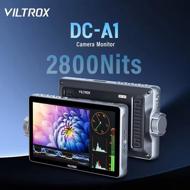 Viltrox DC-A1 Digitalkamera-Monitor, 7-Zoll 4K-HDMI-Touchscreen mit 2800 Nits und 1080P, Schwarz - Bild 1