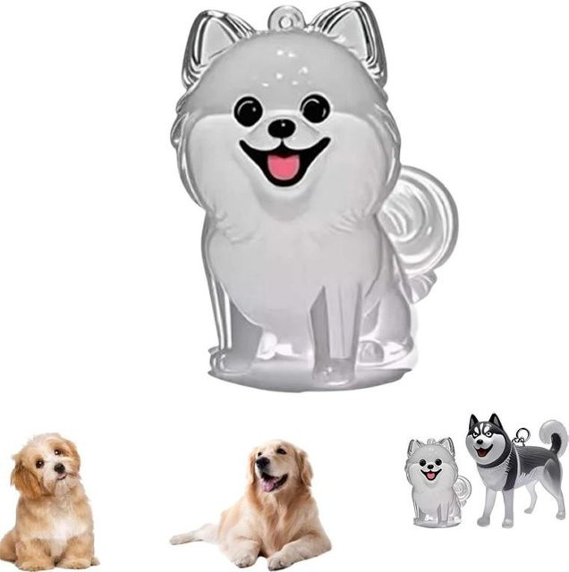 Oudun Schlüsselanhänger Haustierhaar Gedenk-Schlüsselanhänger, White, Unisex - Bild 1
