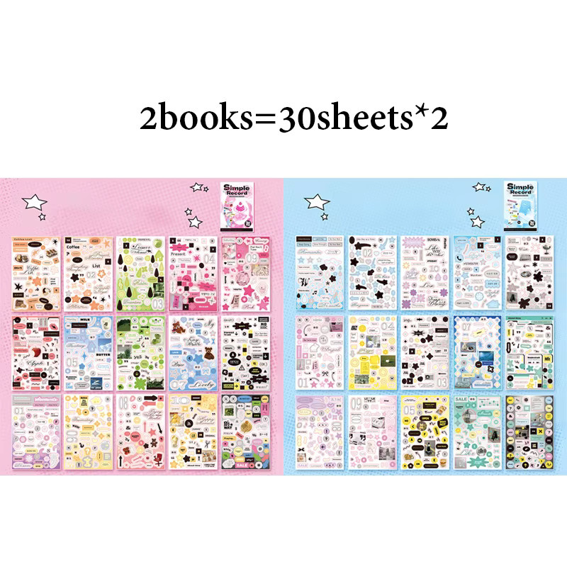 Mr.Paper Deko-Stickerbuch Set mit 30 Stück bunten Journal-Planer-Aufklebern für Scrapbook und DIY Tagebuch - Bild 5
