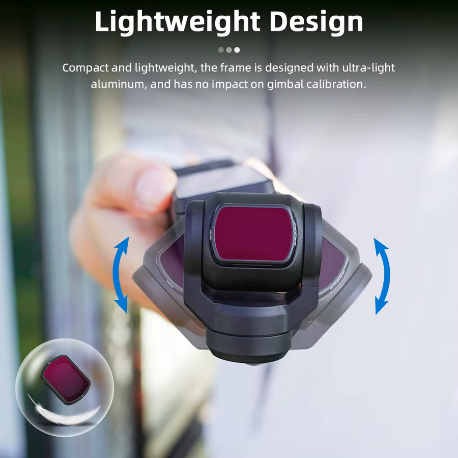 BRDRC Pocket 4 Magnetisches UV CPL ND16 Linsenfilter-Set in Schwarz für DJI Pocket 3 Creator Combo Vlogging Video und Fotografie Zubehör - Bild 3