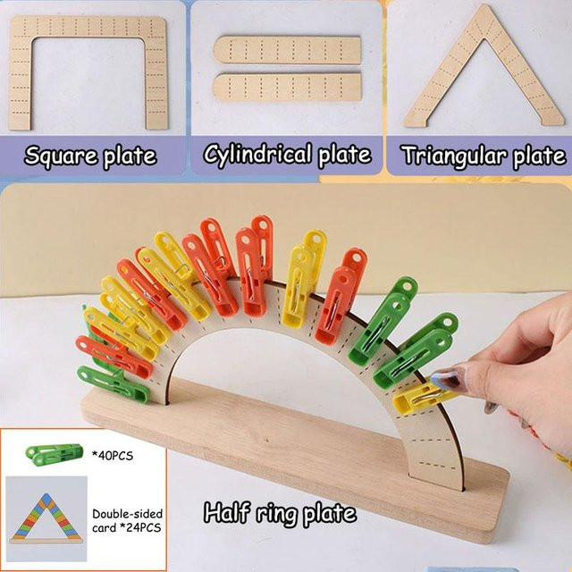 Binchi Fitness Montessori Clip Farbzuordnung Lernbrettspiel - Bild 1