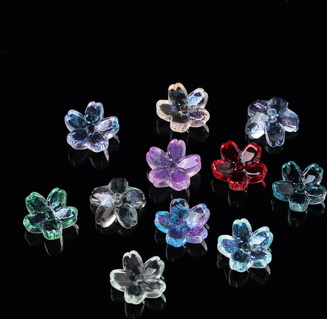 Sakura Blume Lampwork Glas Spacer Perlen, 20 Teile/Los - Bild 1