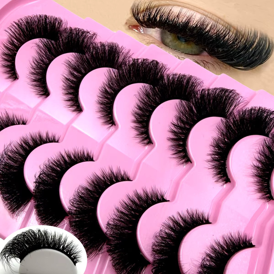 MKYDCG Künstliche Wimpern, 8 Paar, 8D Nerz-Wimpern, Katzenaugen-Look - Bild 2