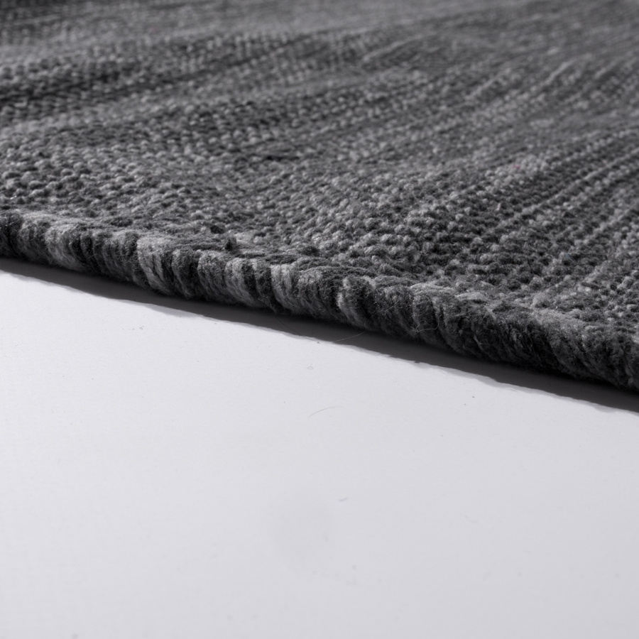 Handwebteppich Kilian grau aus Baumwolle B/T: 120 x 170 cm - Bild 3