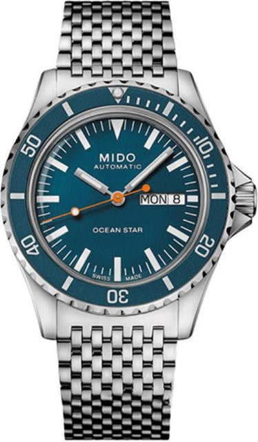Mido Armbanduhr Automatik, Edelstahl, blaues Zifferblatt, Herren - Bild 1
