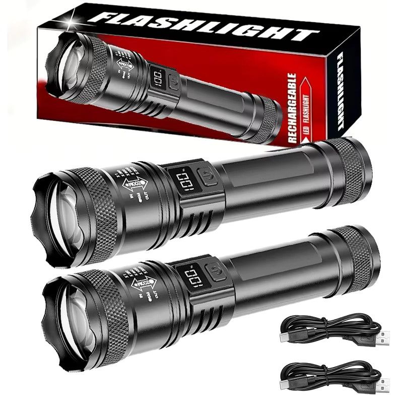 NEWBIRTH Taktische P50 LED-Taschenlampe mit 2000LM Ultrahell, Teleskop-Zoom und EDC-Notfallscheinwerfer für 14500/18650 Akkus - Bild 7
