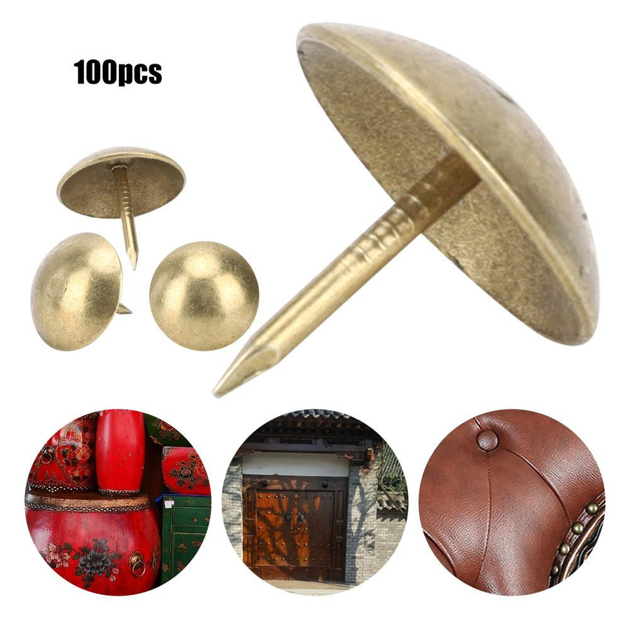 100 Stück Polsternägel aus Eisen in Cyan Bronze von Shoemst für Möbel und Holzboxen - Bild 3