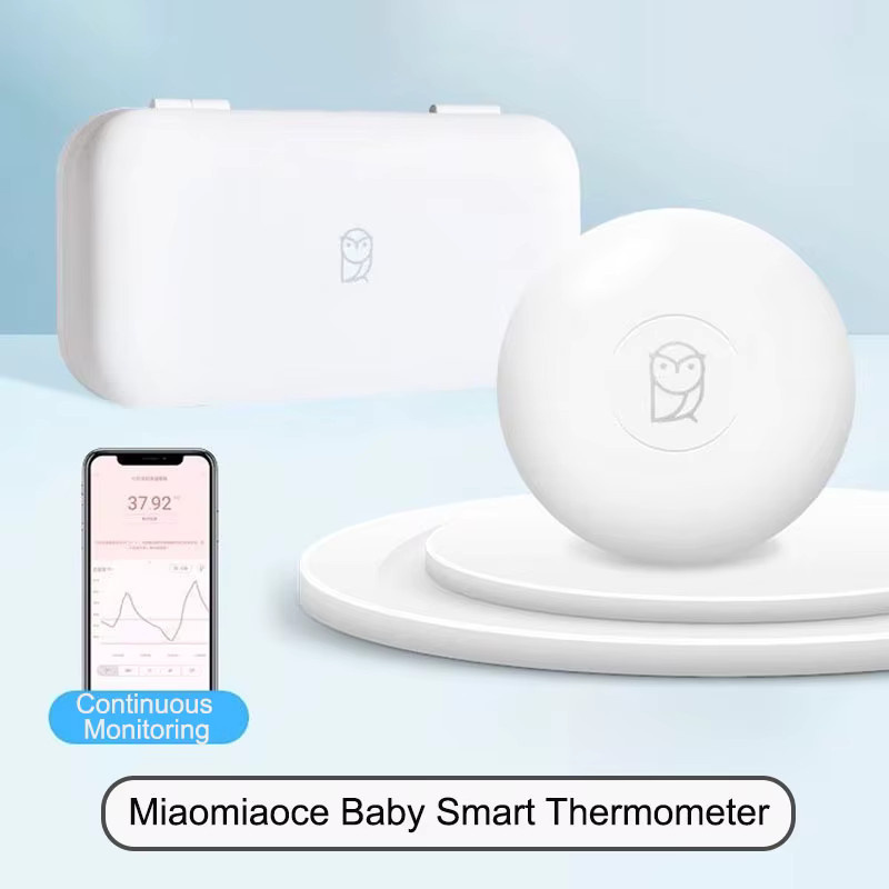 Miaomiaoce Digitales Baby-Smart-Thermometer mit Temperaturanzeige und Hochtemperatur-Alarm in Weiß - Bild 1