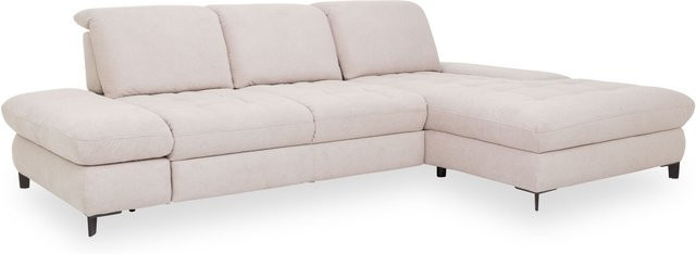 Moderne Polsterecke SALVI in Grau mit Steppung und L-Form, rechtsseitig orientiert - Bild 1