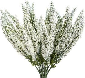 Kunstblume Erika in Weiß und Grün für deine Herbstdekoration - Bild 1