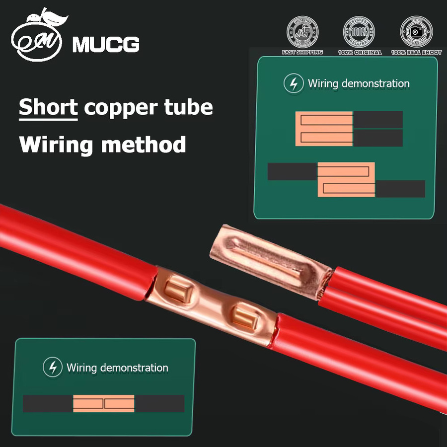 MUCG Kupfer-Rohrverbinder und Drahtverbinder aus Messing in Gold - Bild 3