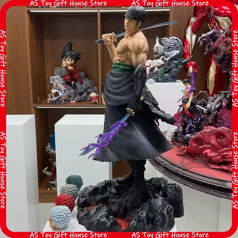 Bandai One Piece Roronoa Zoro Sammlerfigur, 50cm, 5 Austauschbare Köpfe - Bild 5