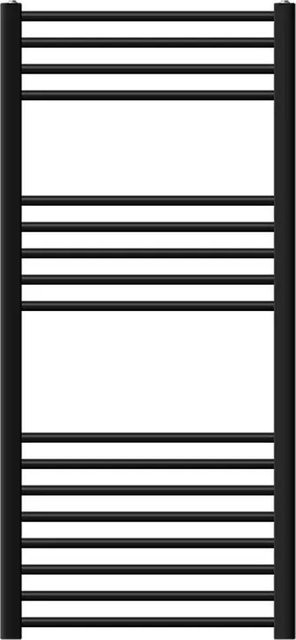 LuxeBath Badheizkörper Sahara Schwarz Matt Gerade mit Seitenanschluss B: 60 cm, H: 120 cm - Bild 1