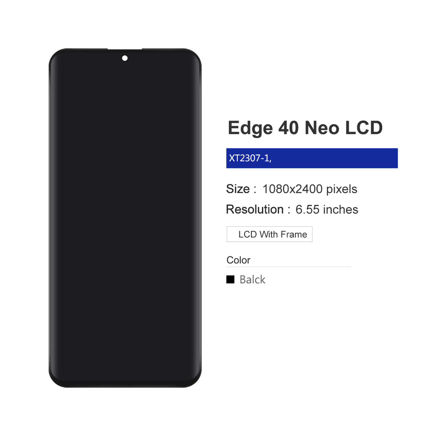 Motorola Edge 40 Neo LCD Bildschirm Ersatz mit Digitizer Montage Touch in Schwarz kompatibel mit Moto XT2307-1 - Bild 3