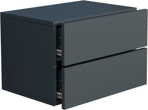 VCM Wandregal Usal Nachtschrank in Grau Anthrazit, B/H/T: 45 x 30 x 32 cm - Bild 2