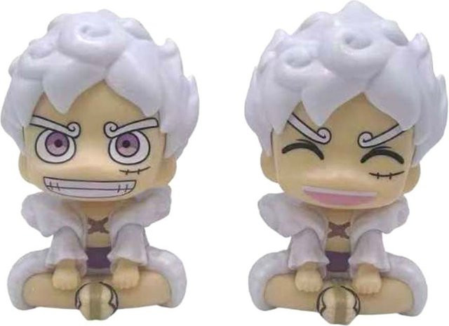 Bandai One Piece Anime Figur Monkey D. Ruffy Gear 5 Look Up Q Version aus PVC, Multicolor, Höhe: 9 cm - Bild 1