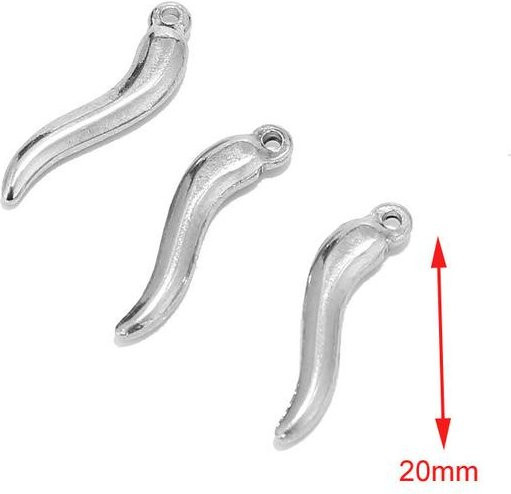 YULIN Charme Chili Italienisches Horn, Edelstahl, Silber, Damen - Bild 1