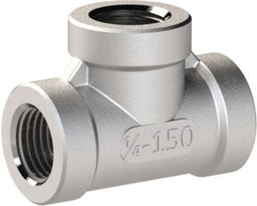 Riegler T-Verteiler aus Edelstahl 1.4408 in Silber, 3 x innen, Rp 3/8 - Bild 1