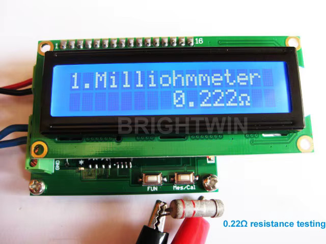 BRIGHTWIN HR390 Tragbares Milliohm-Messgerät für Niederwiderstände von 0 bis 10 Ohm und Kapazitätsmessmodul - Bild 4