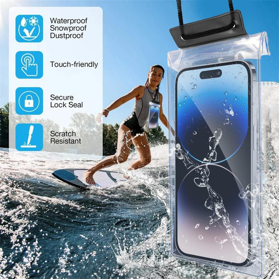 Bai Fen Bai-Digital 3C Universelle Wasserdichte Handyhülle mit IPX8 Schutz in Transparent - Bild 4