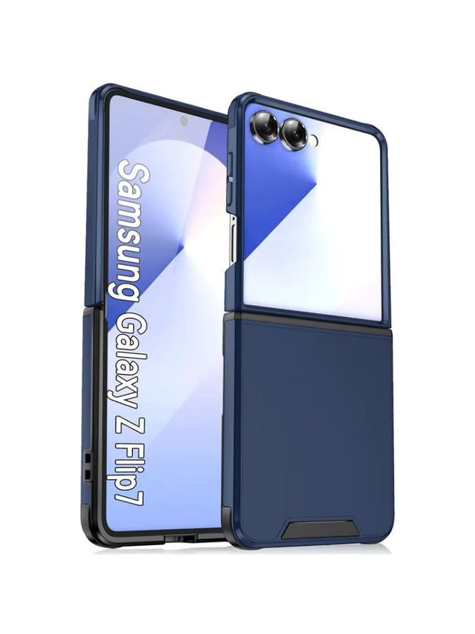 Schlanke und matte Handyhülle für Samsung Galaxy Z Flip 7, 6 und 5 in Purple oder Blue mit Kameraobjektiv-Schutz und kabellosem Laden - Bild 6