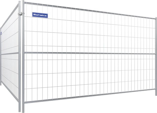 Schake Mobilzaun Protect Site Fence, feuerverzinkt, Farbe: Silber, Höhe: 200 cm, Breite: 350 cm - Bild 1