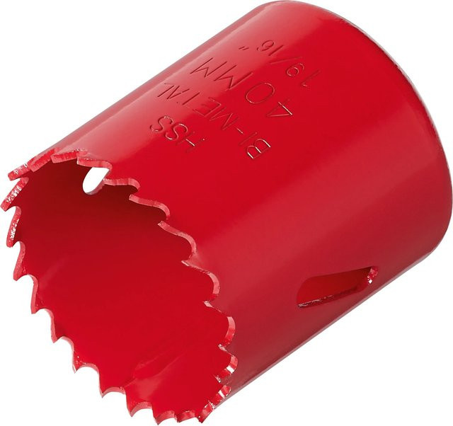 LUX-TOOLS Bi-Metall Lochsäge aus Stahl in Rot mit Ø 40 mm - Bild 1