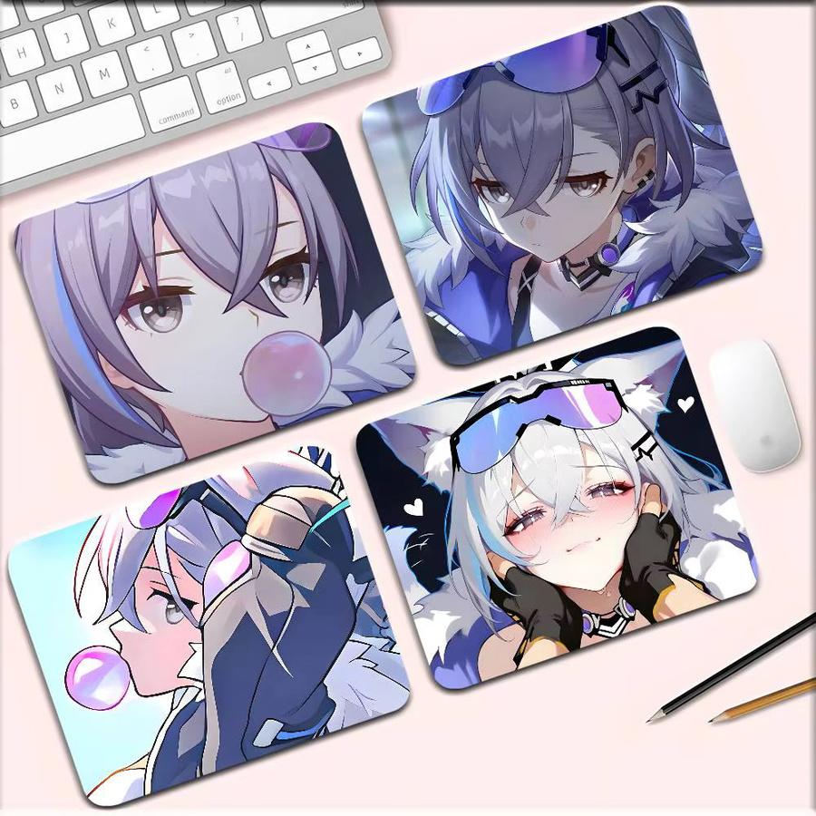 Moetch Anime Honkai Star Rail Silber Wolf Mousepad Multicolor rutschfest für Tastatur und Laptop - Bild 2