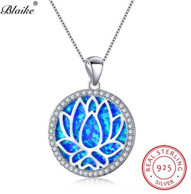 Blaike Anhänger Lotus Blume, 925 Silber, Zirkon, Damen - Bild 1