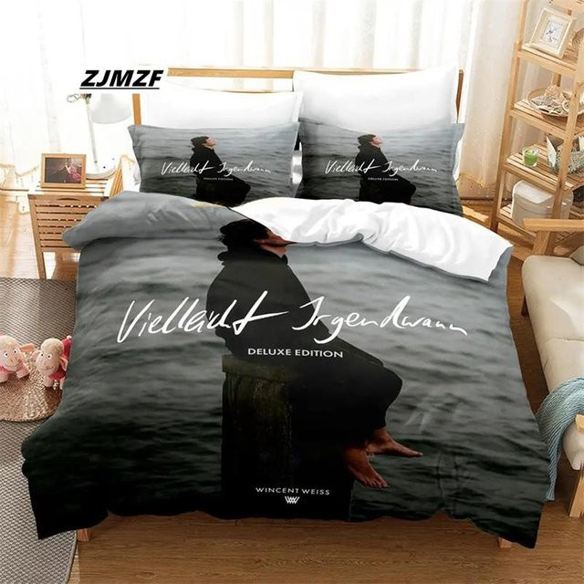 ZbrOne Bettwäsche-Set mit 3D-Anime-Print, Grau, B/H: 240 x 220 cm - Bild 1