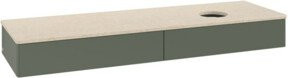Villeroy & Boch Waschtischunterschrank Antao mit Beleuchtung, Farbe: Grau-Grün, B/T: 160 x 50 cm - Bild 1