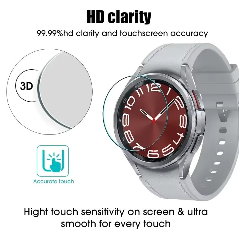 Samsung Displayschutzfolie Glas, Galaxy Watch 3 4 5 6 7 Classic 42/46mm 40/44mm - Bild 4