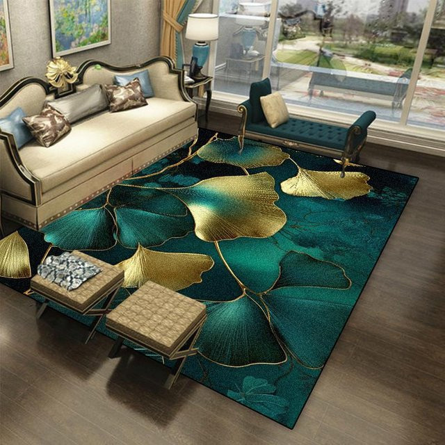 Karpetti Teppich in Grün mit floralem Design, modern und waschbar, B/T: 100 x 200 cm - Bild 1