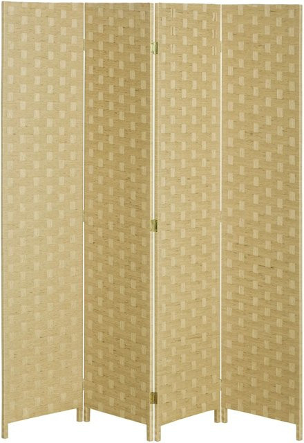 HOMCOM Sichtschutz aus Kiefernholz in Braun mit Wellenmuster, H x B x T: 169,5 x 159,5 x 1,6 cm - Bild 1
